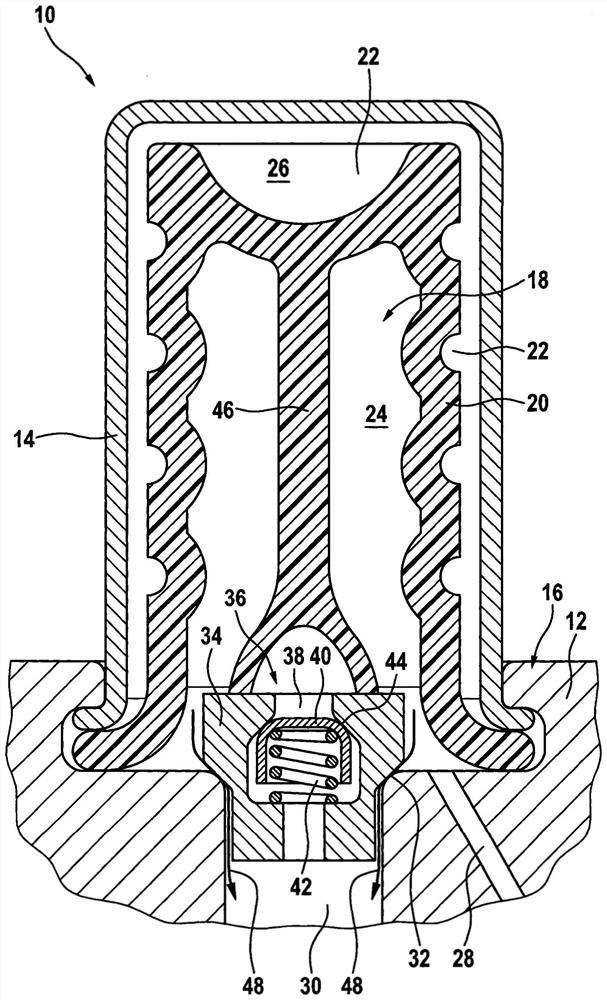 Buffer device with buffer chamber for hydraulic assembly of vehicle brake system