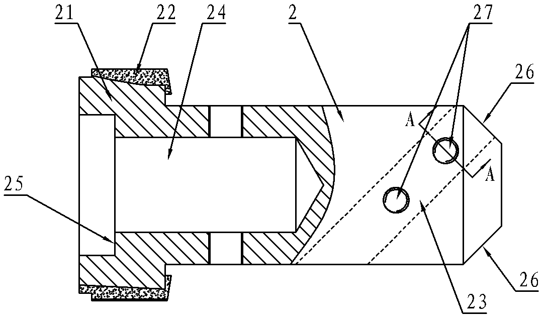 Deviation correcting compound tool for machining camshaft hole of diesel engine body