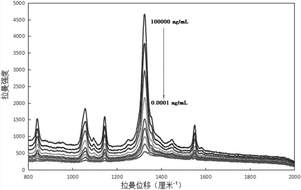 Surface-enhanced Raman detection method for mycotoxin based on silica-coated gold nanotriangle