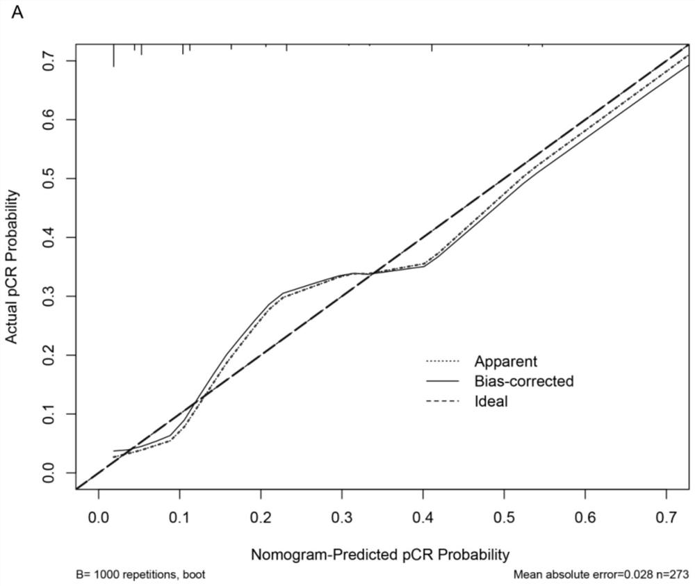 Method and system for predicting pathological complete remission probability after breast cancer neoadjuvant chemotherapy