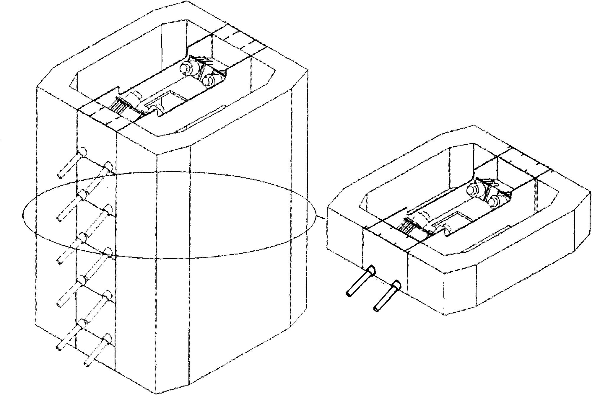 Composite anchoring structure on guyed tower end of cable-stayed bridge