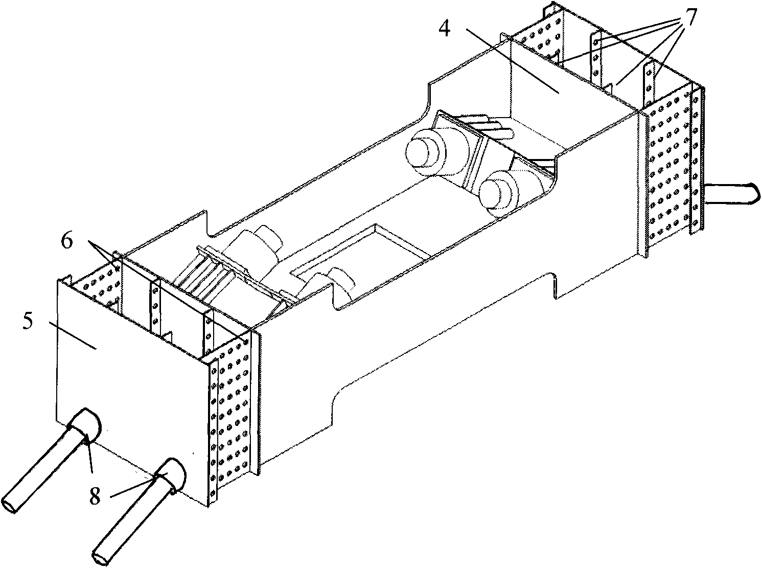 Composite anchoring structure on guyed tower end of cable-stayed bridge