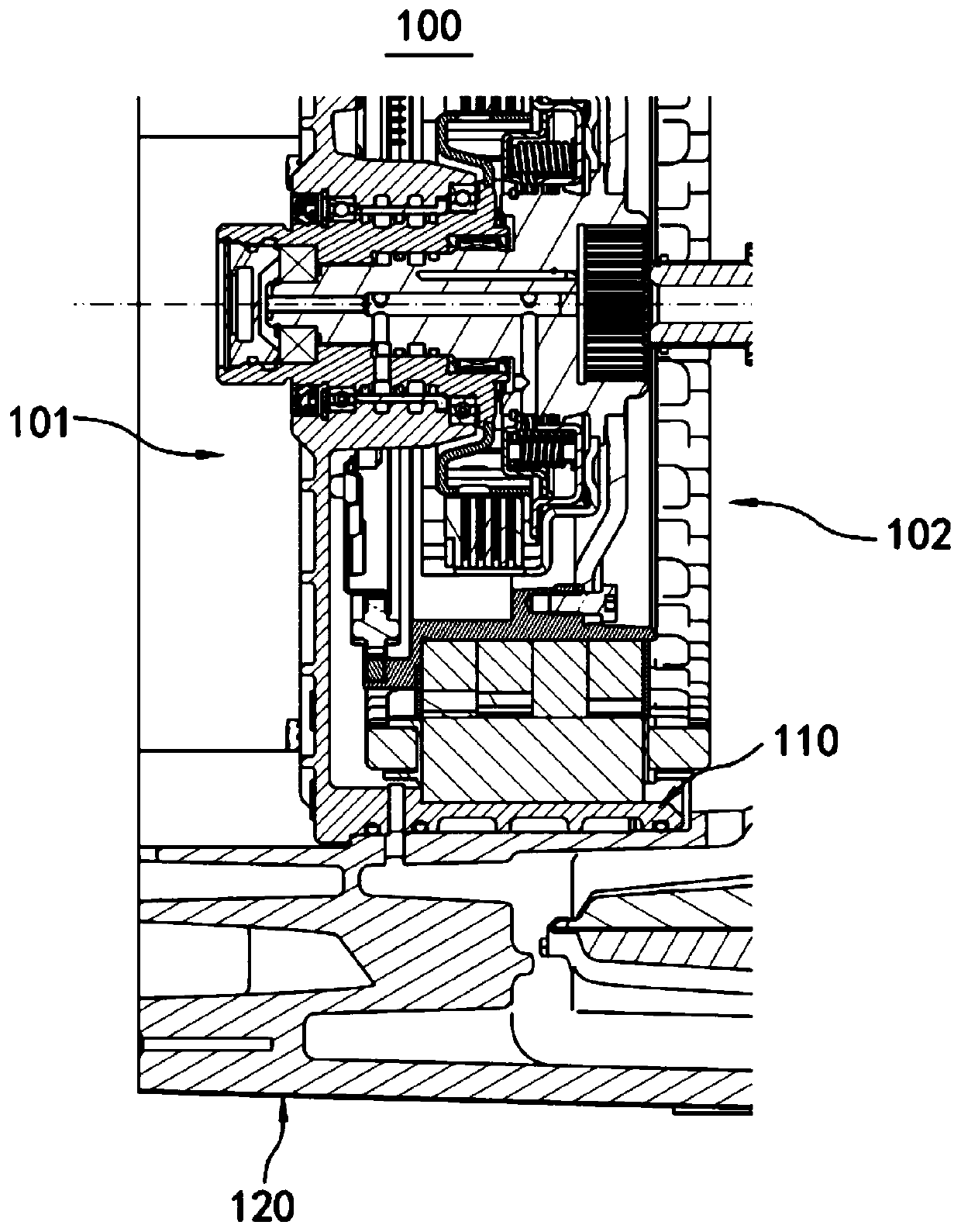 Motor assembly and hybrid gearbox