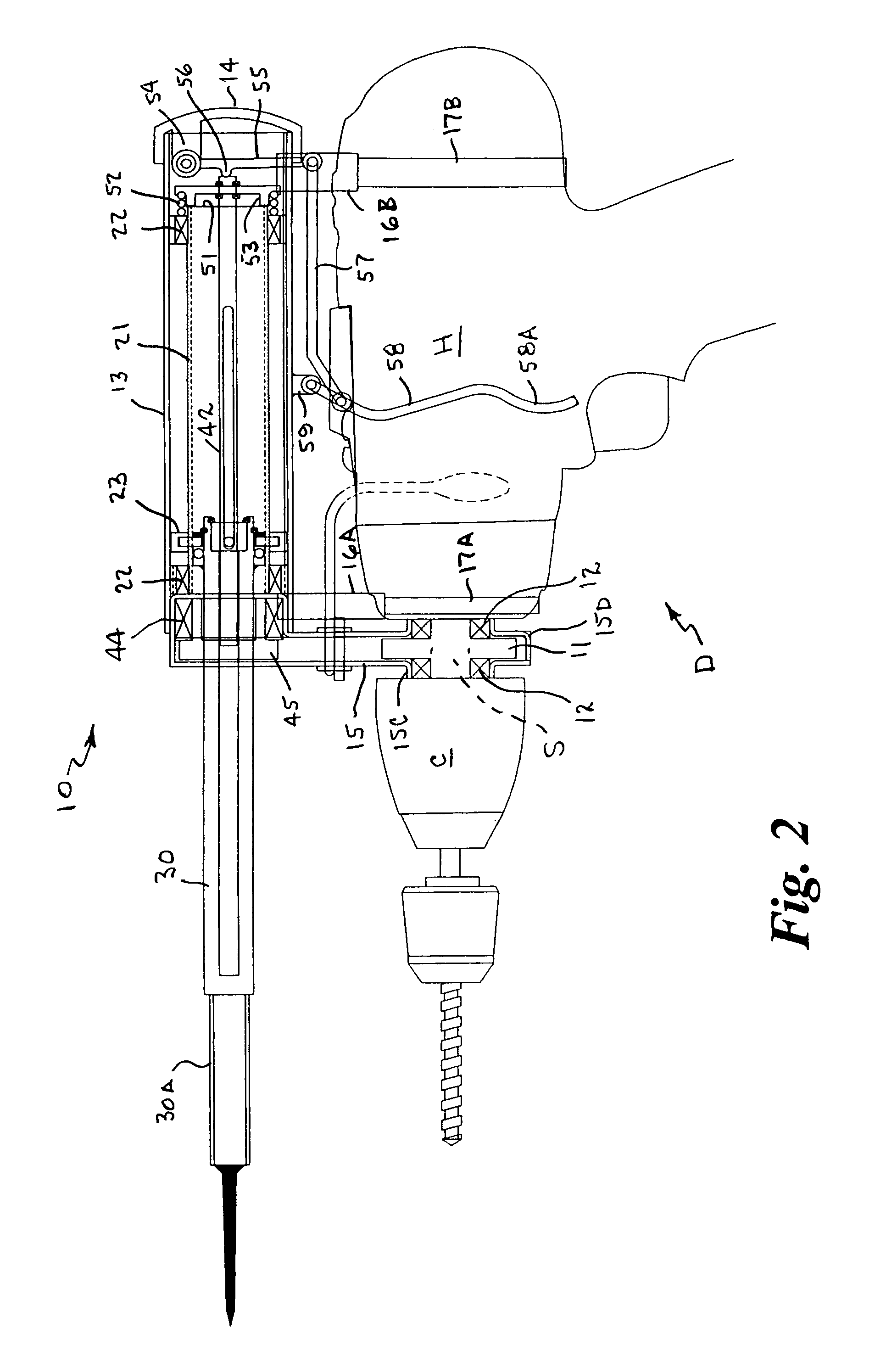 Auxiliary rotary tool drive for hand-held power tools