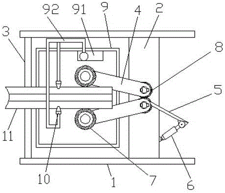 Mist spray covering device for oil film on side face of elevator guide rail