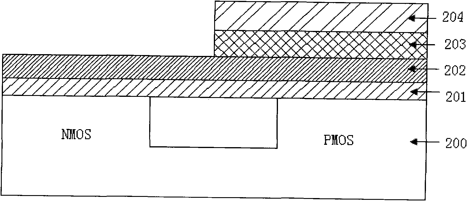 Structure taking part of metal grid as grid medium etching blocking layer with high dielectric constant and integration method