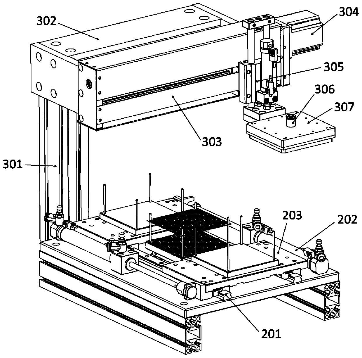 Visual detection robot for flexible circuit board and transmission method of visual detection robot