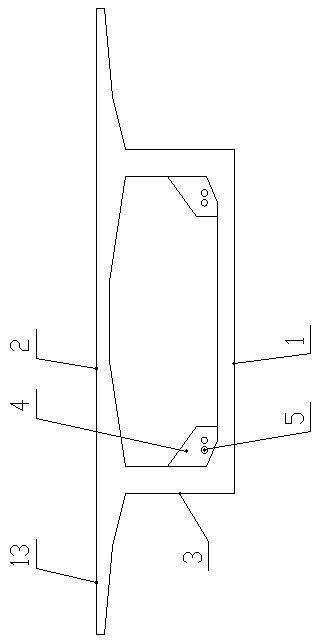 Box beam considering external prestressed strengthening and prestressed strengthening method thereof