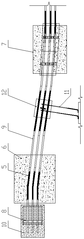 Box beam considering external prestressed strengthening and prestressed strengthening method thereof