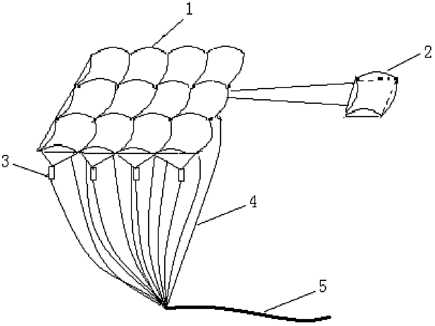 Lens array type light energy collecting and transmitting system