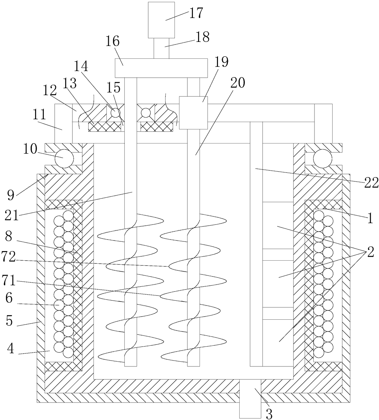 Heat insulation type concrete stirring system