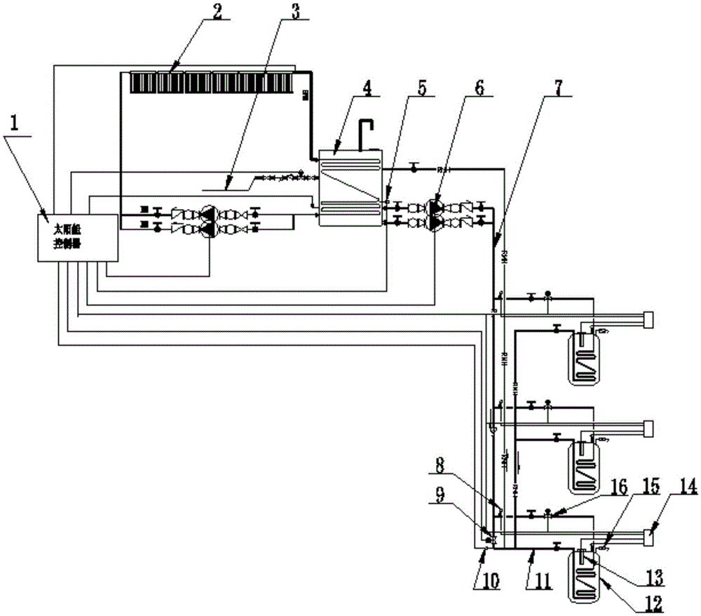 Anti-reverse heating method for centralized heat collection and decentralized heat storage solar water heating system