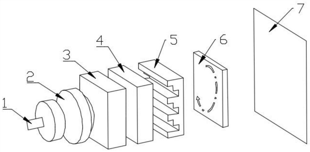 Device and method for suppressing speckles in laser projection