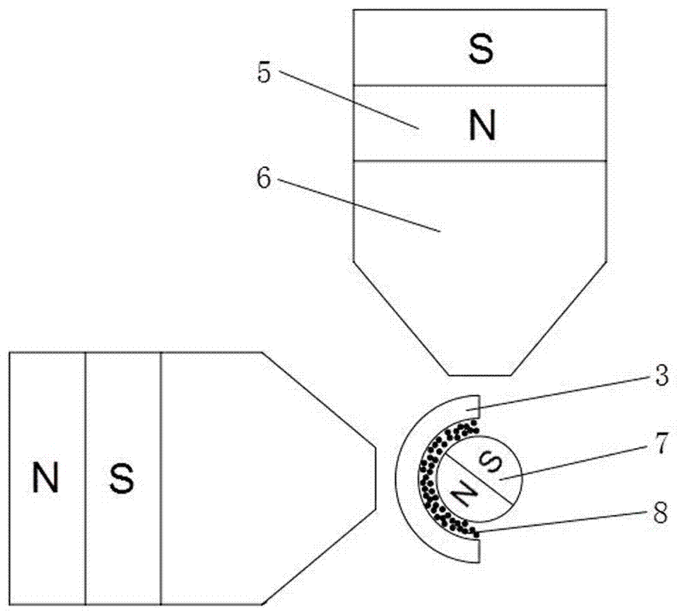 Inner surface polishing device of large-length-diameter-ratio slender pipe and method thereof