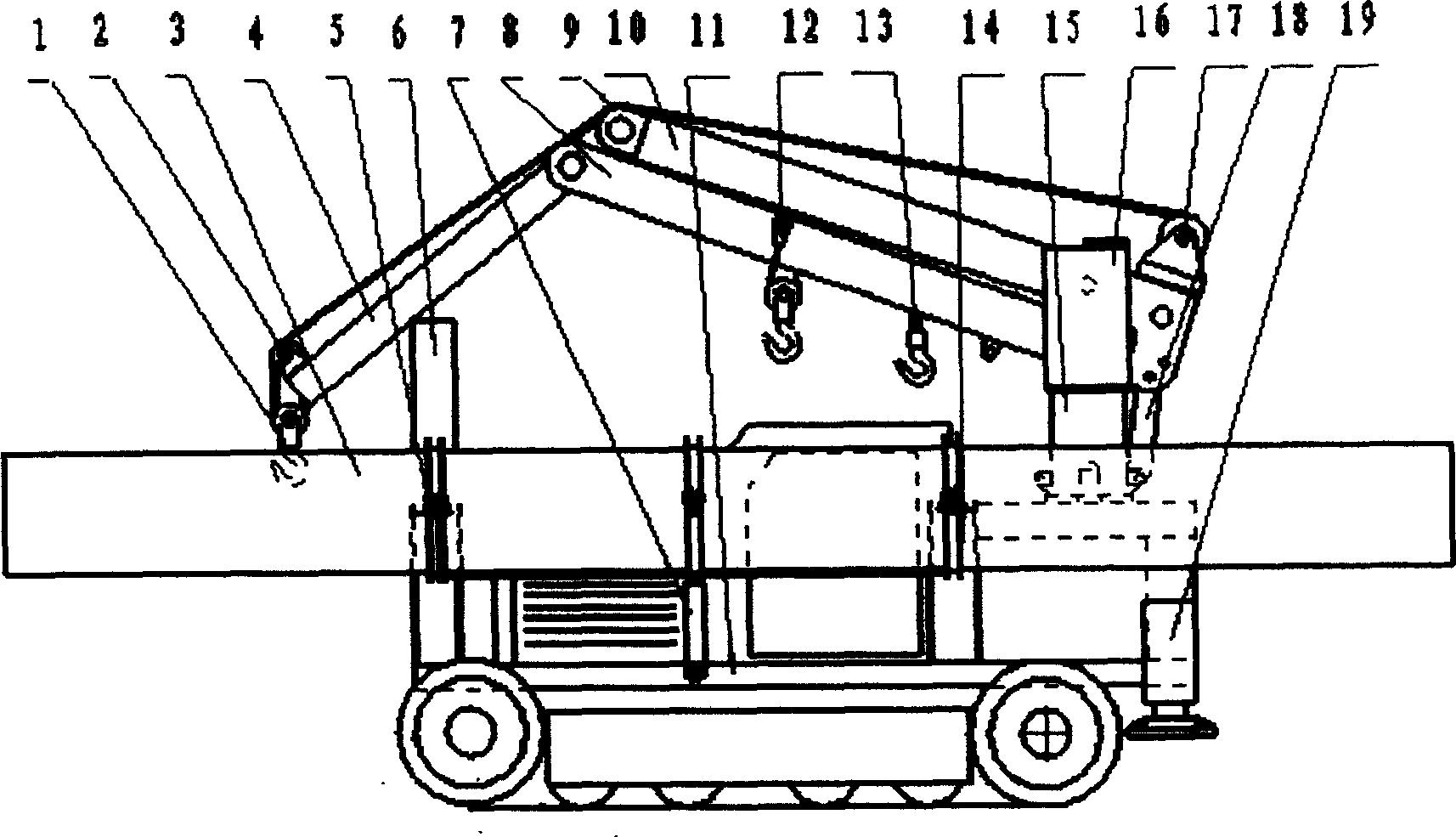 Pipe suspension transferring machine