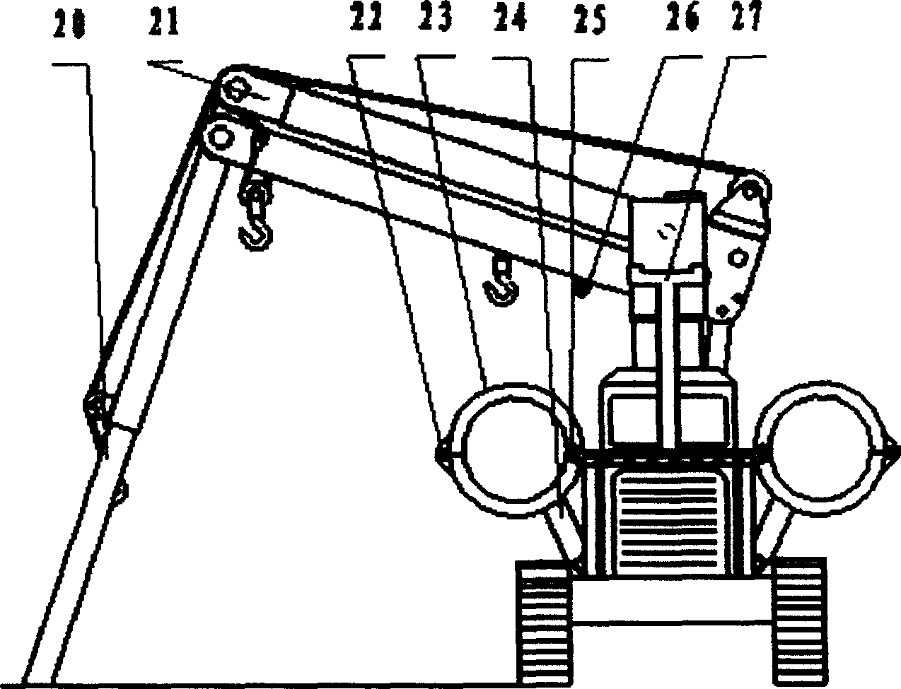 Pipe suspension transferring machine