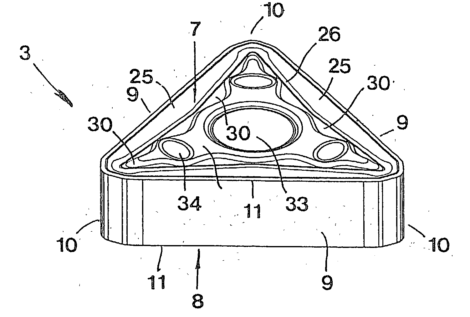 Cutting insert for chip removing machining