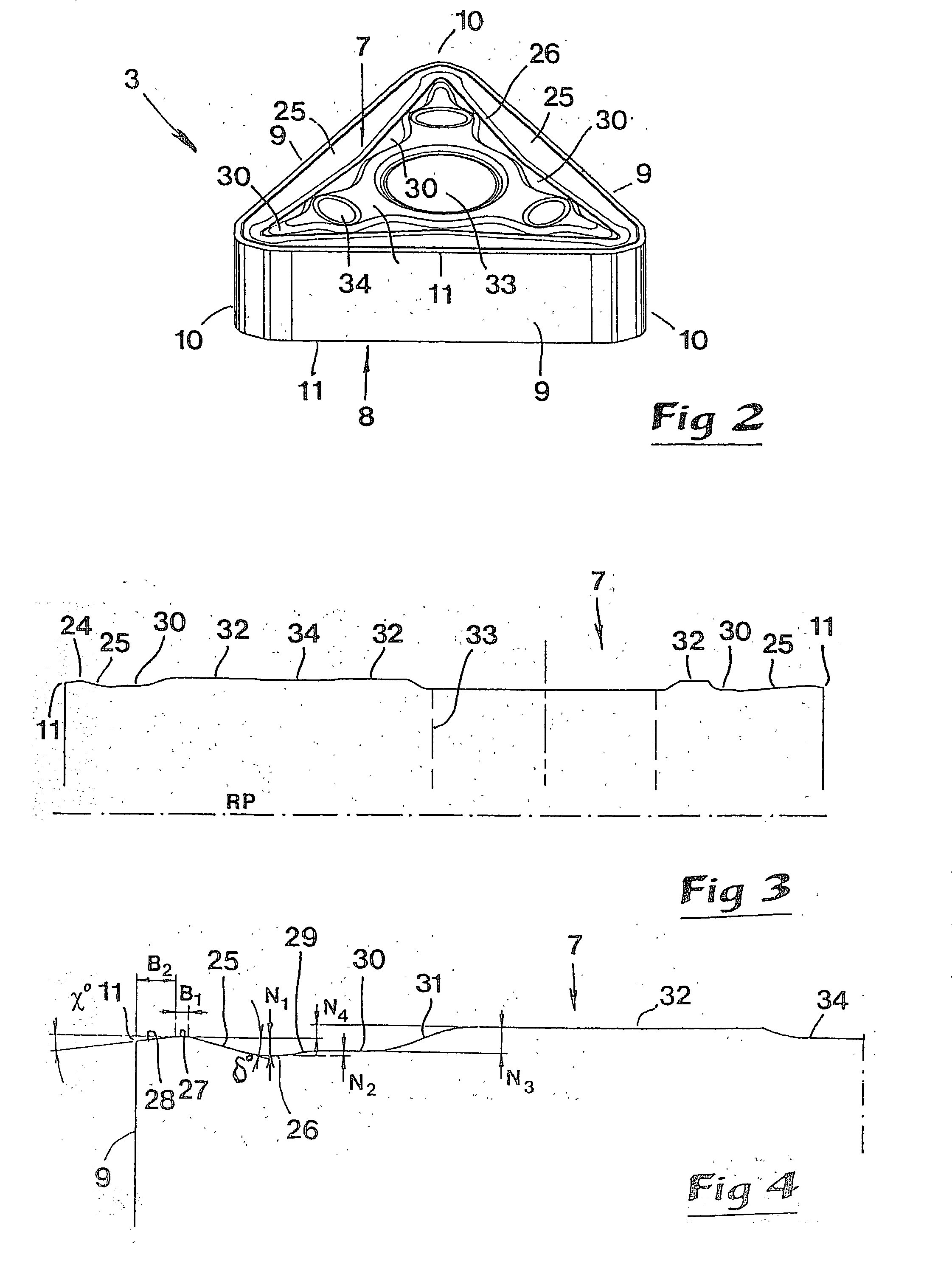 Cutting insert for chip removing machining