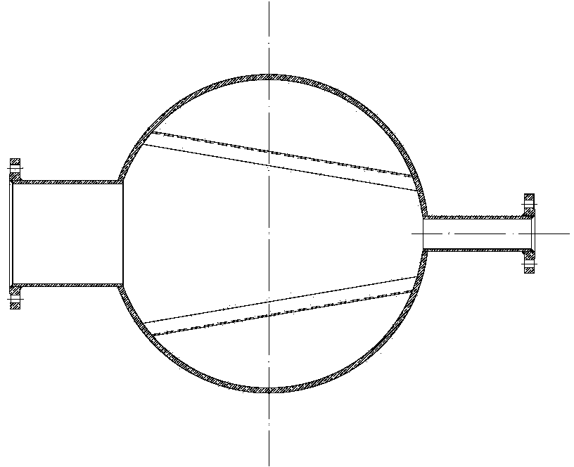 Horizontal dirt separator for water system