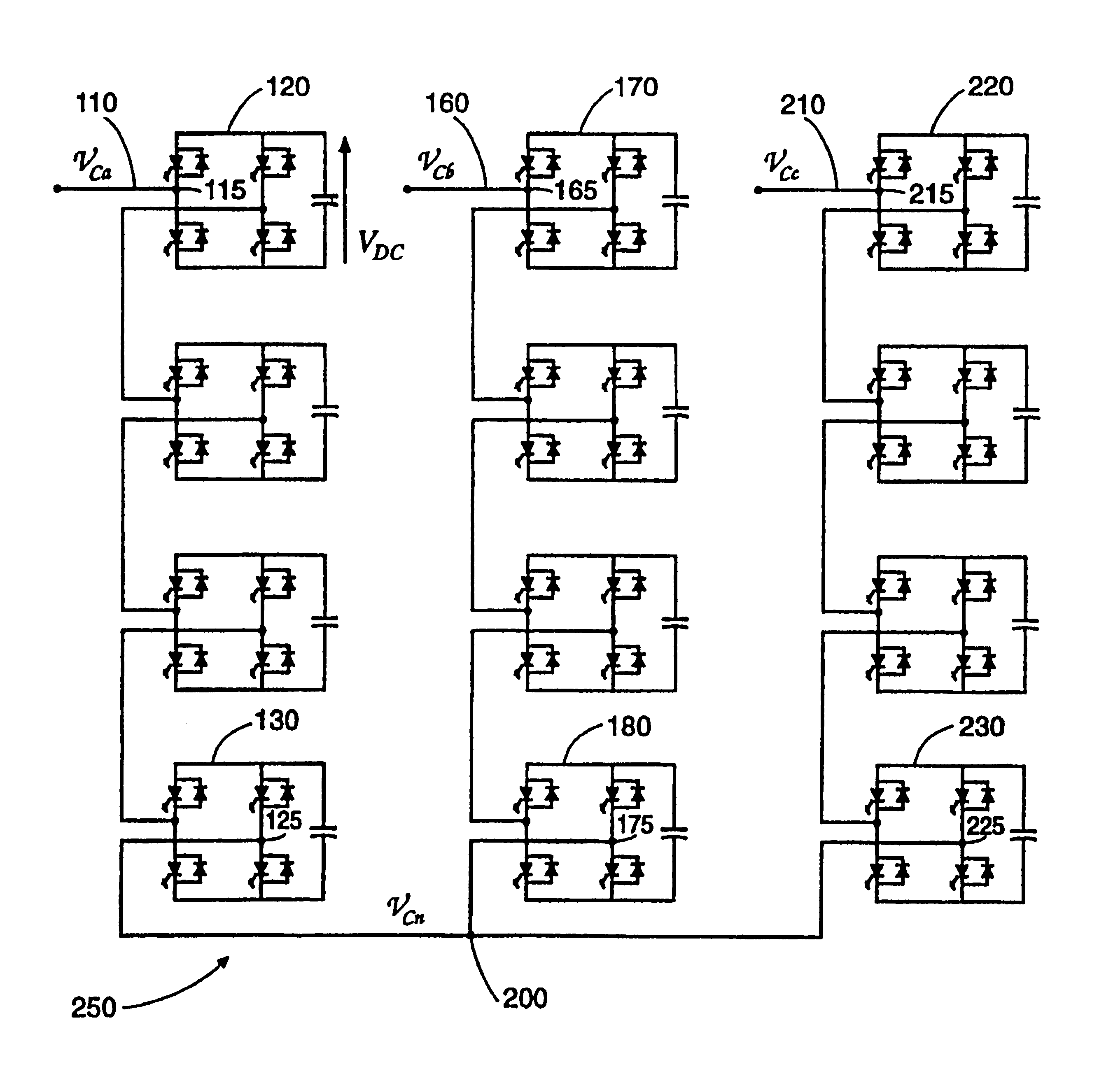 Multilevel cascade voltage source inverter with seperate DC sources