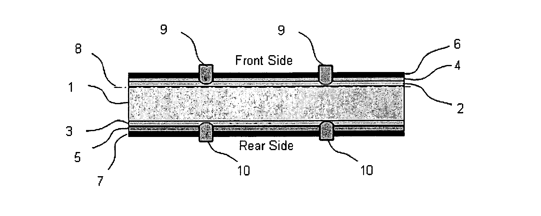 Photovoltaic solar module comprising bifacial solar cells