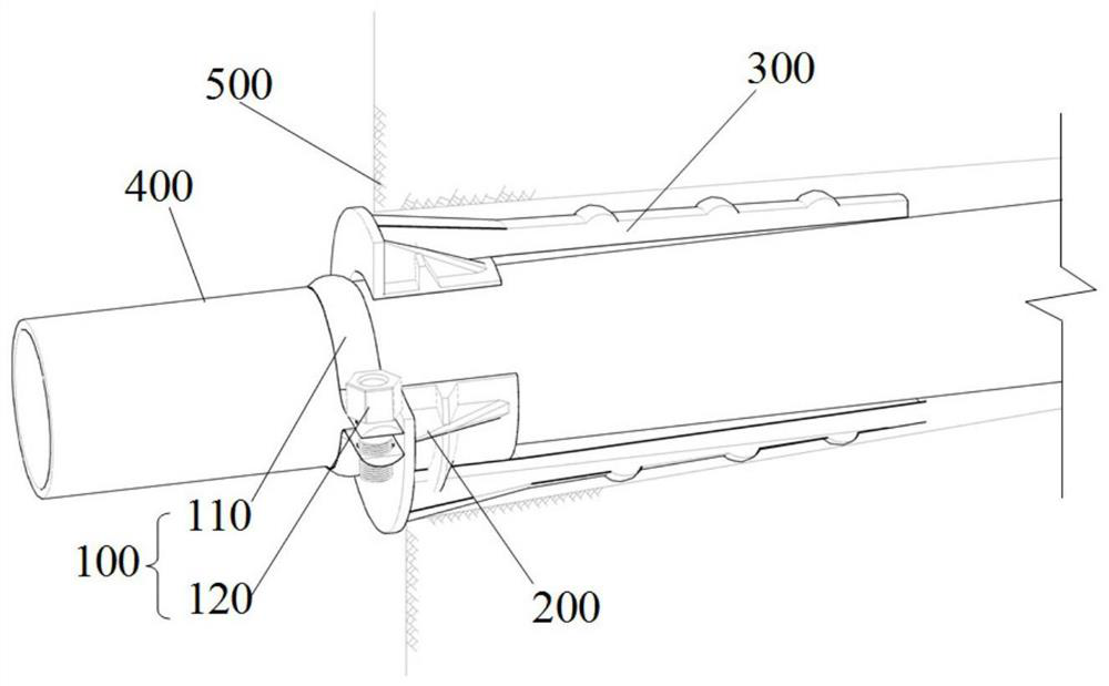 Grouting stopping method for grouting tail end of steel pipe