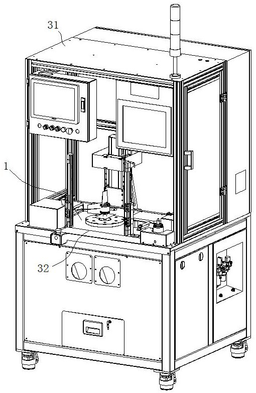 A laser measuring device for measuring cylindrical products