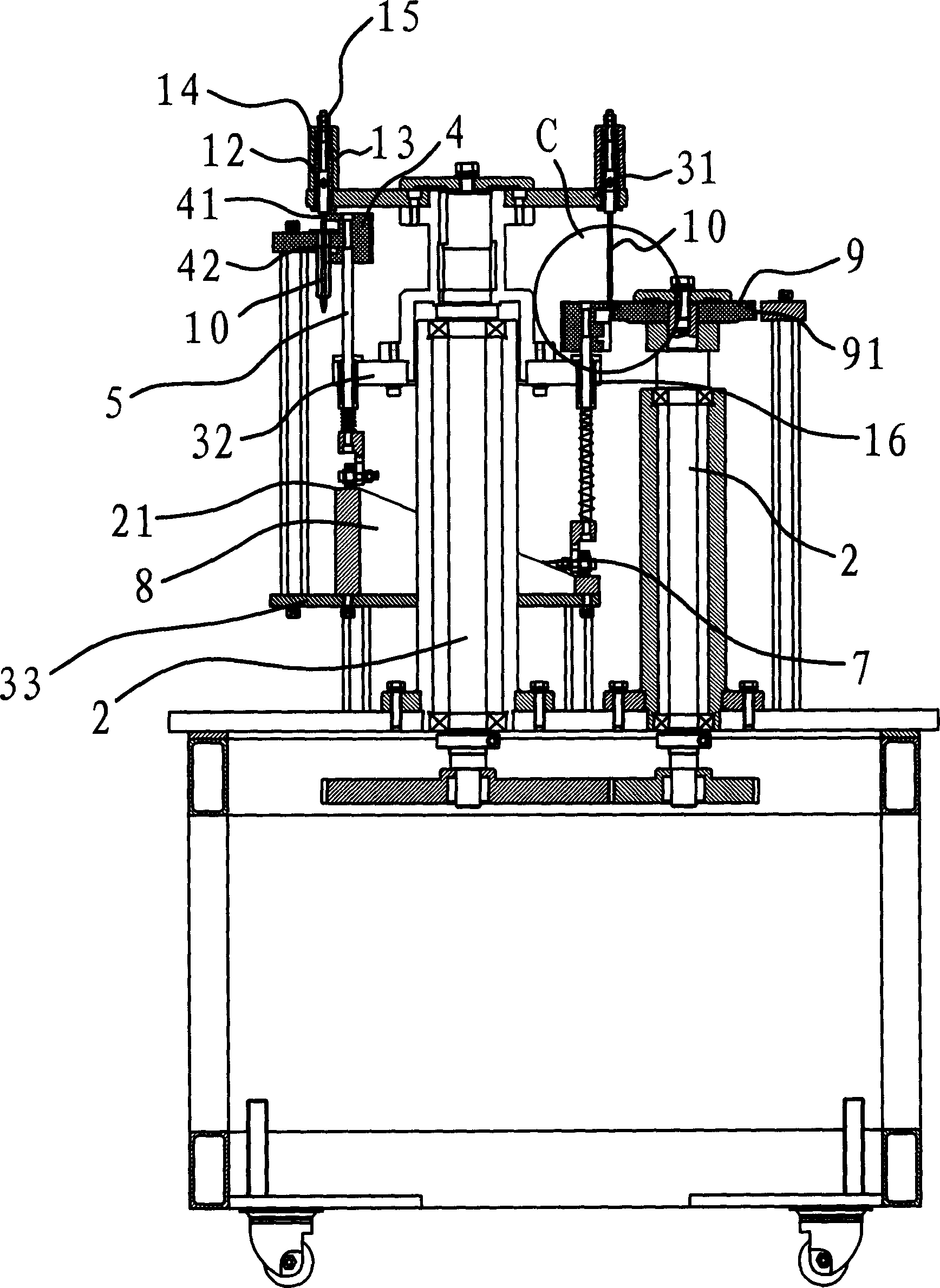 Assembling unit of safety self-destruction syringe assembling machine