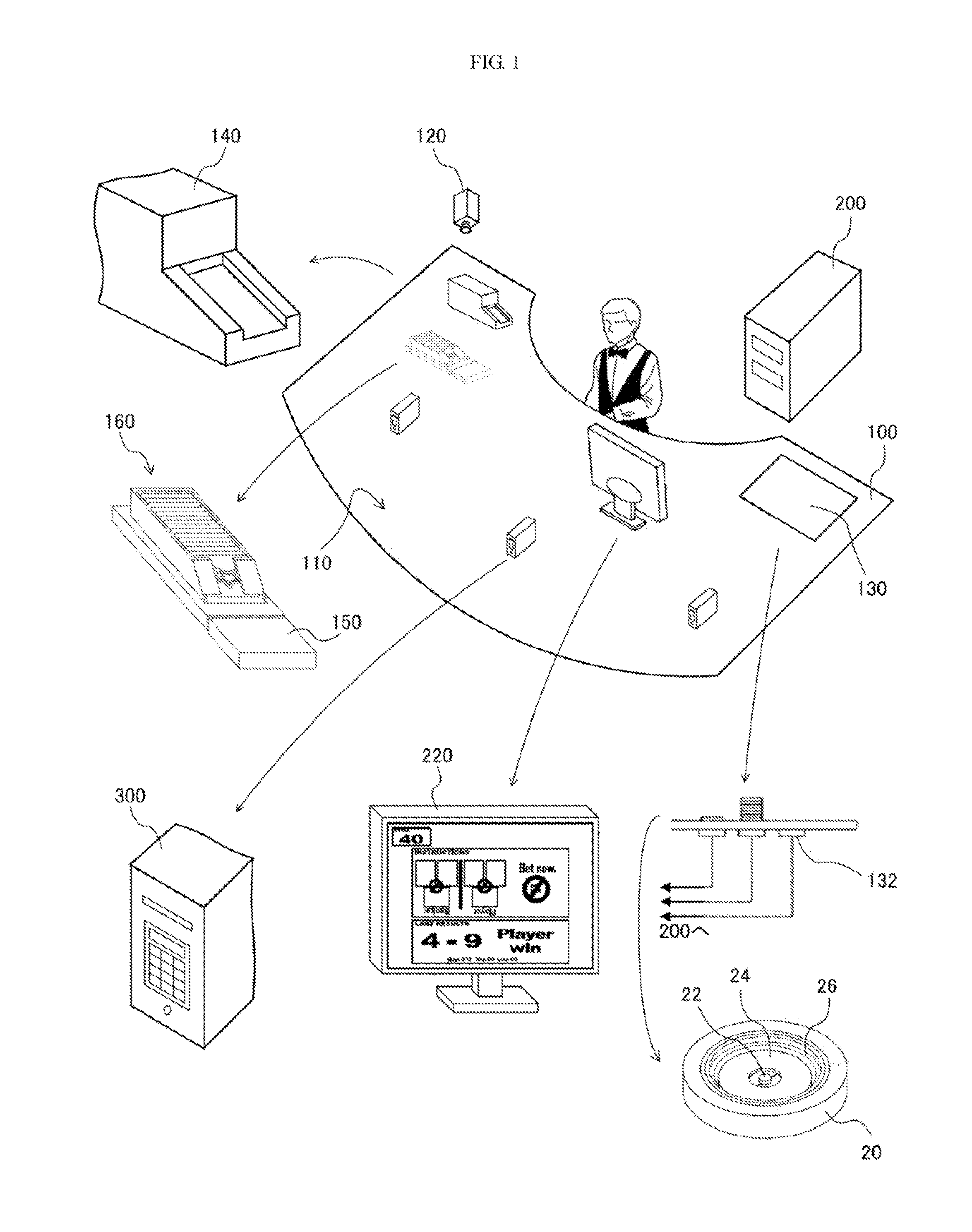 Casino table capable of tracking gaming cards