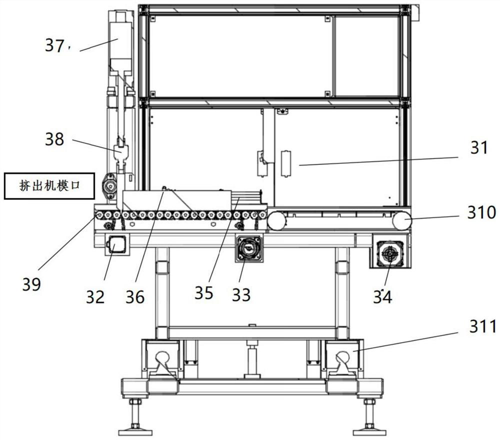 Silicone rubber automatic conveying, extruding and packaging production equipment and production method