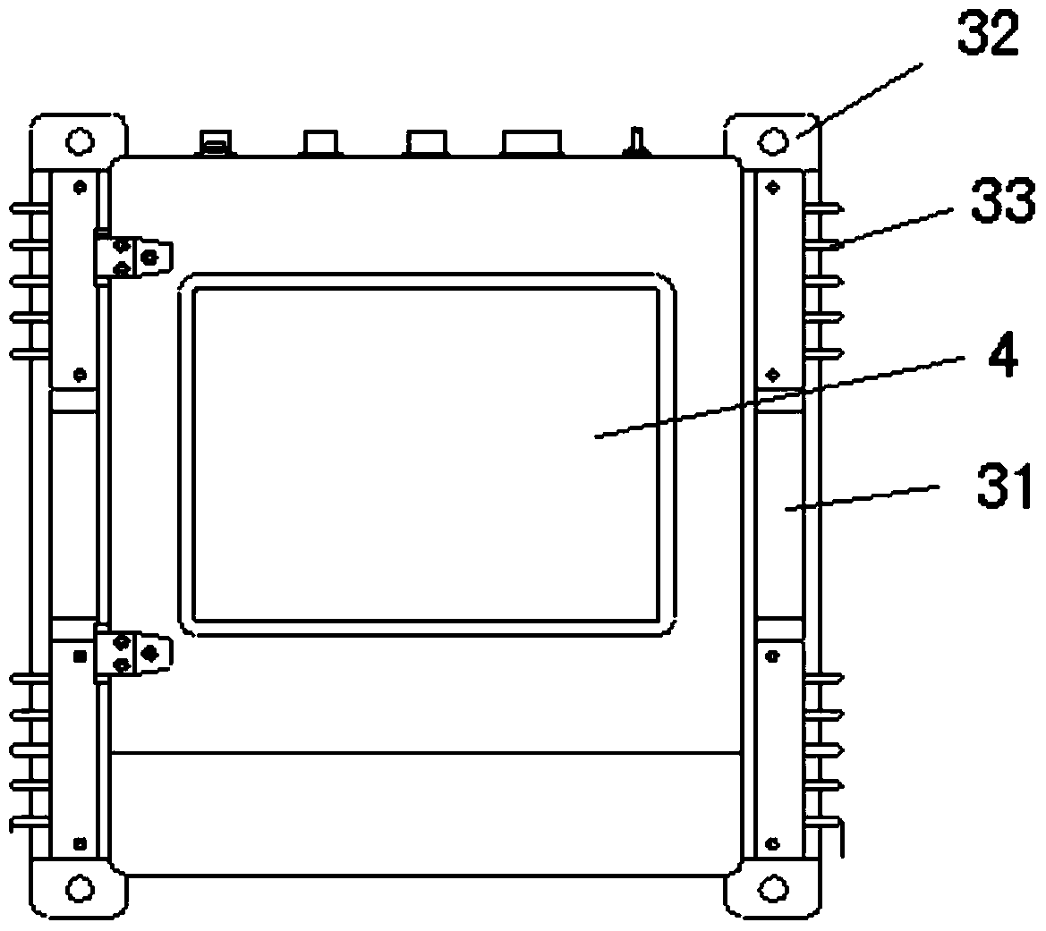 A kind of ship-used wall-mounted integrated computer and its assembly and strengthening method