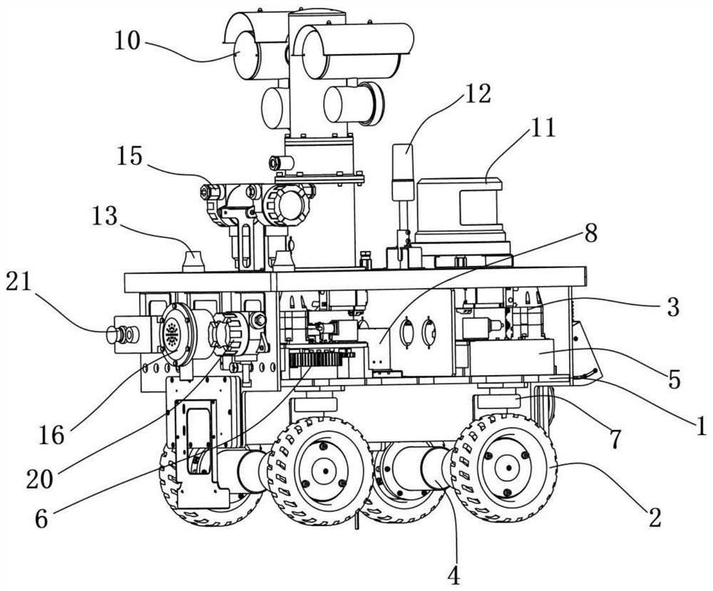 Chassis structure of inspection robot and inspection robot