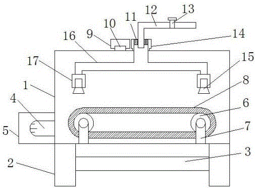 High-efficiency automatic cleaning device of numerical control machine tool