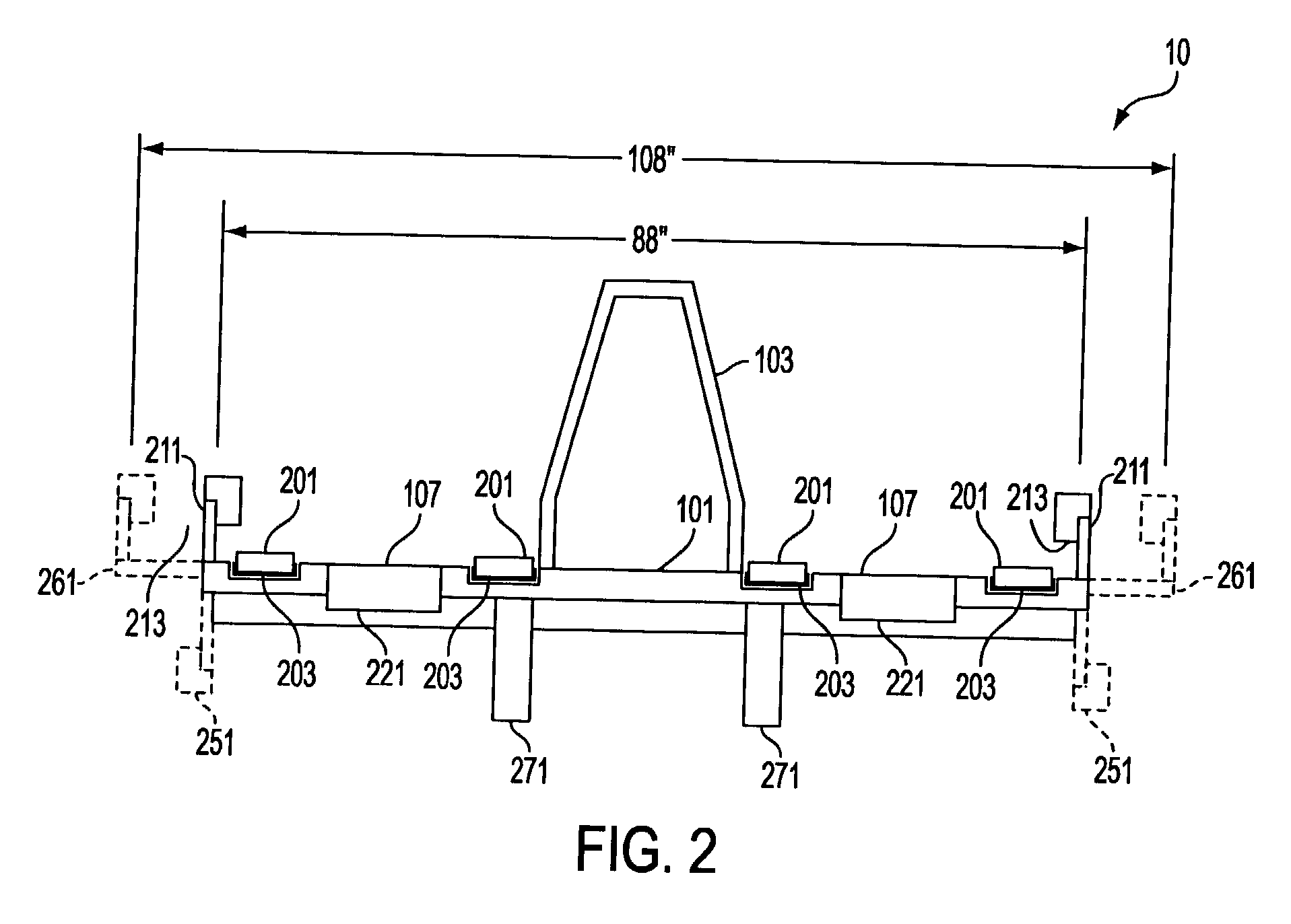 Truck platform for 463L pallets