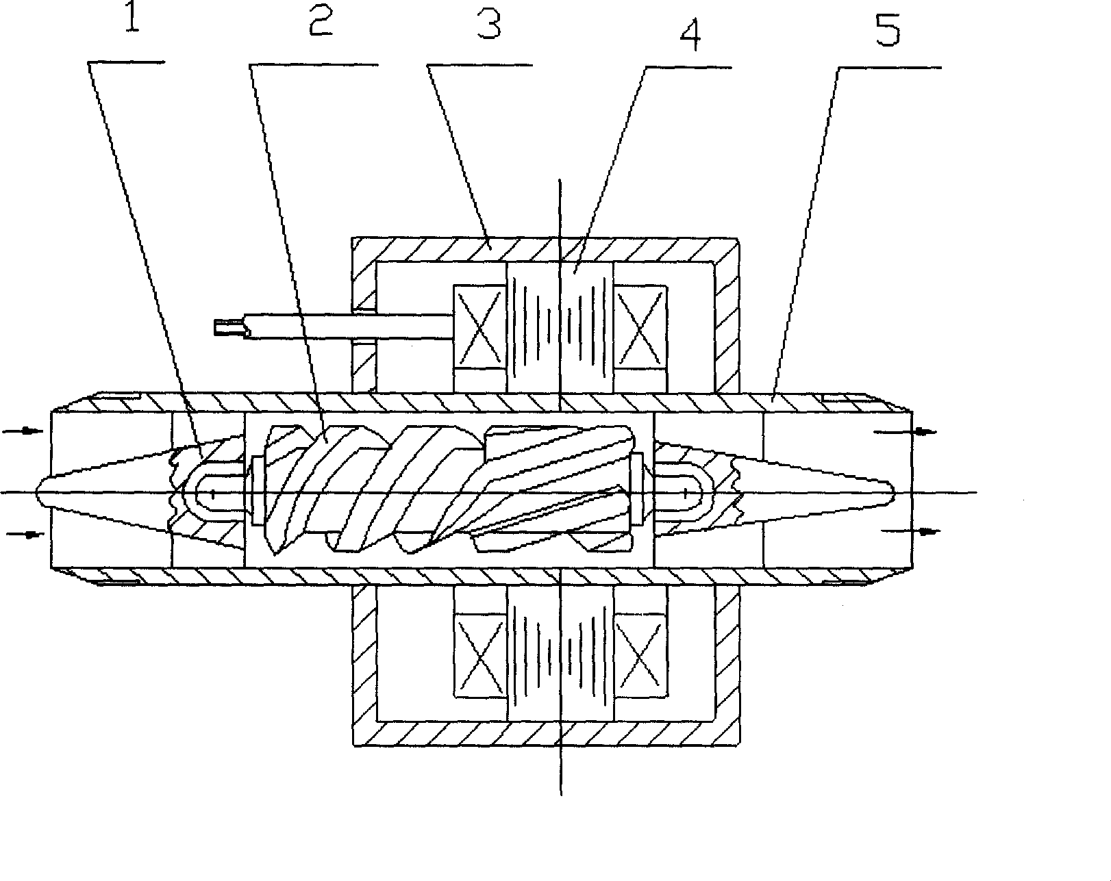 Pulsation axial flow blood pump