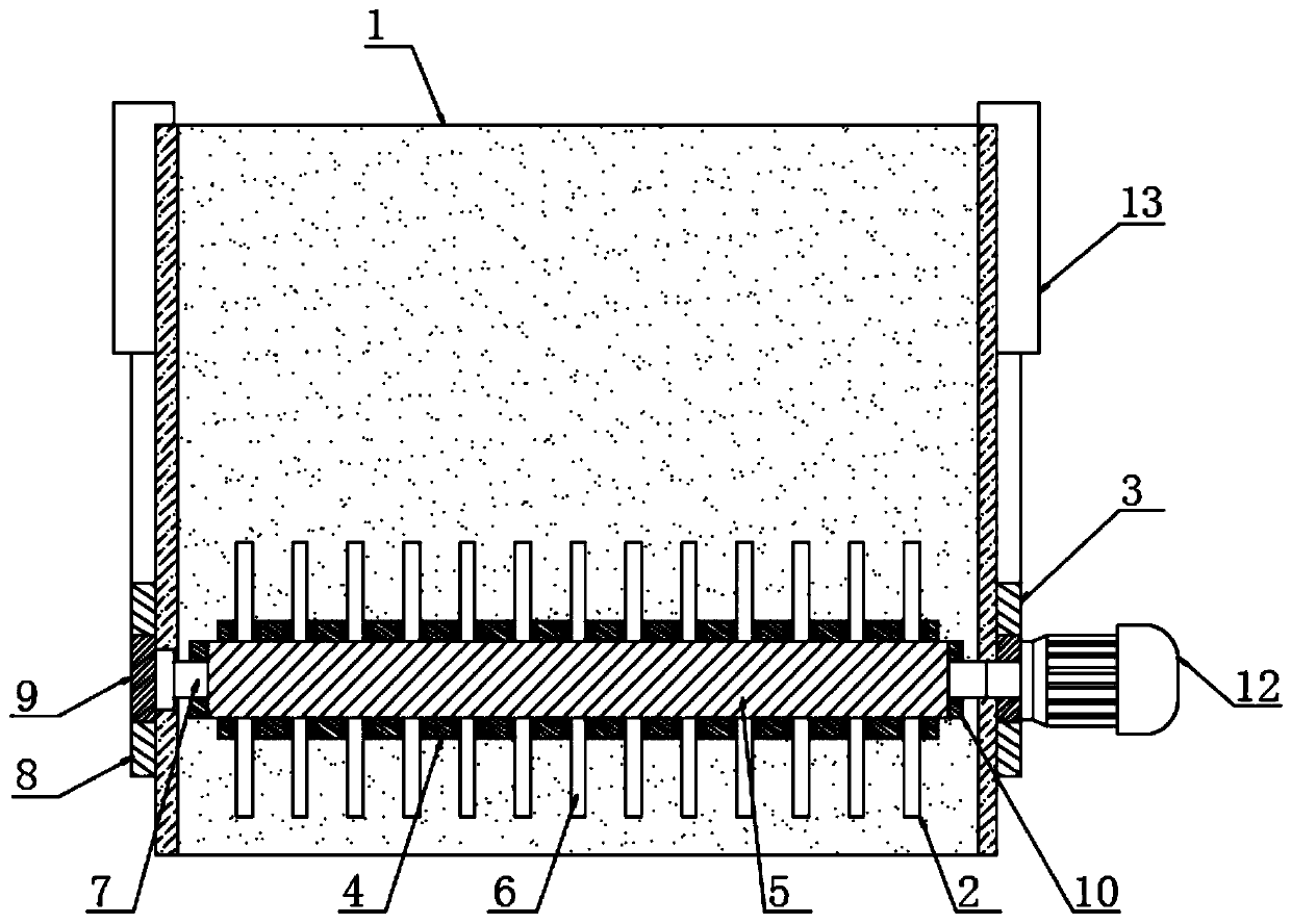 High-efficiency combing device for hair products