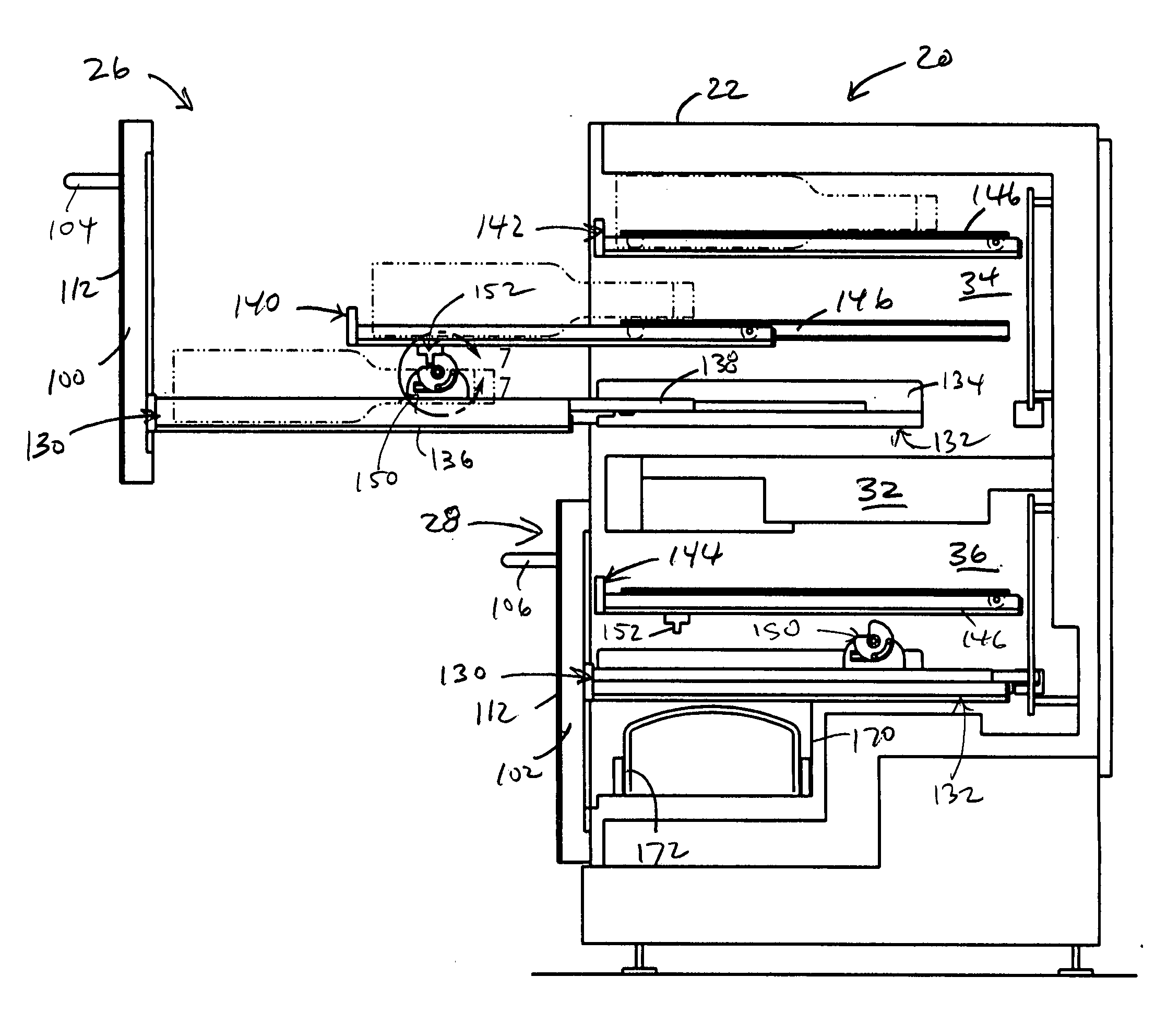 Pull-out access cooler unit