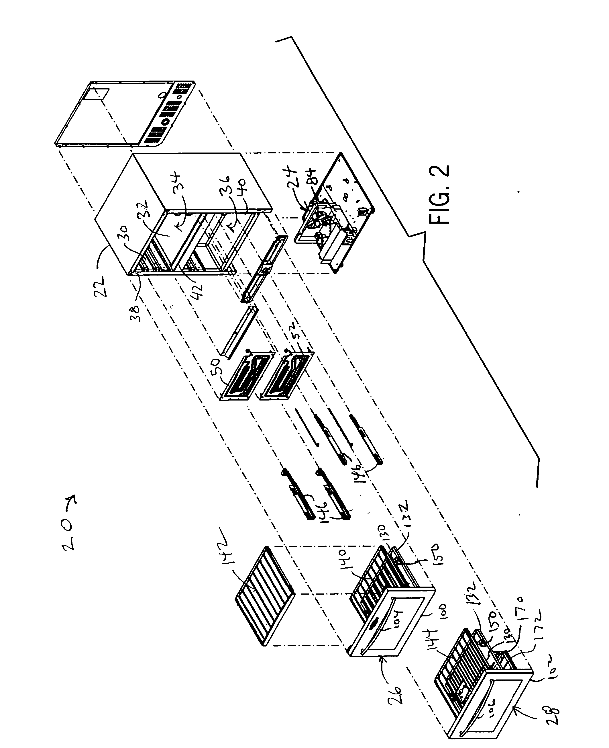 Pull-out access cooler unit