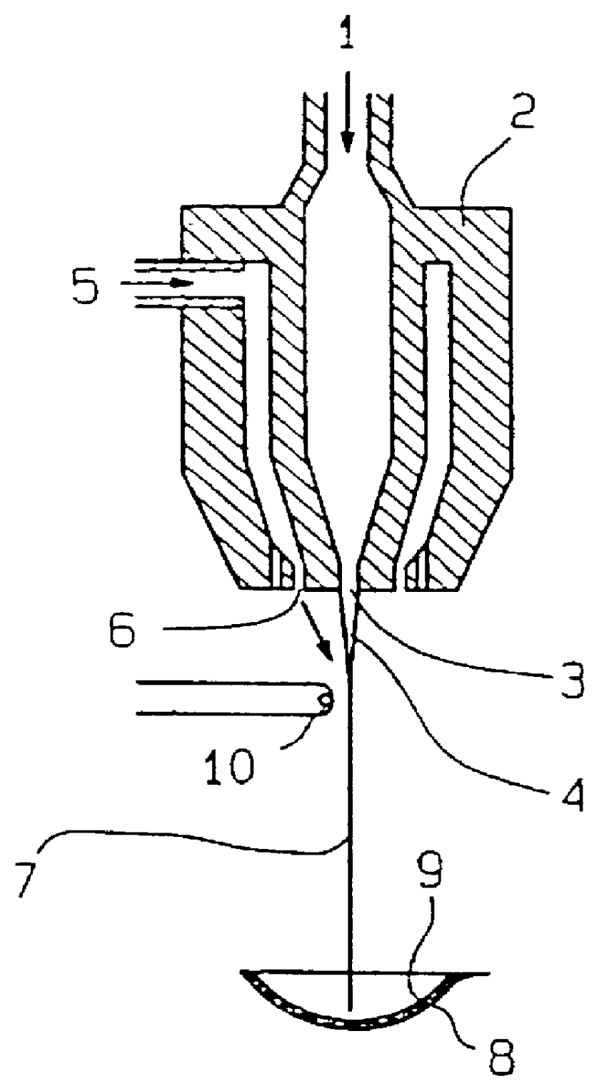 Process for producing filament and filament assembly composed of thermotropic liquid crystal polymer