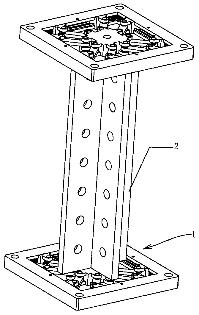 Shock absorption node and building steel structure thereof