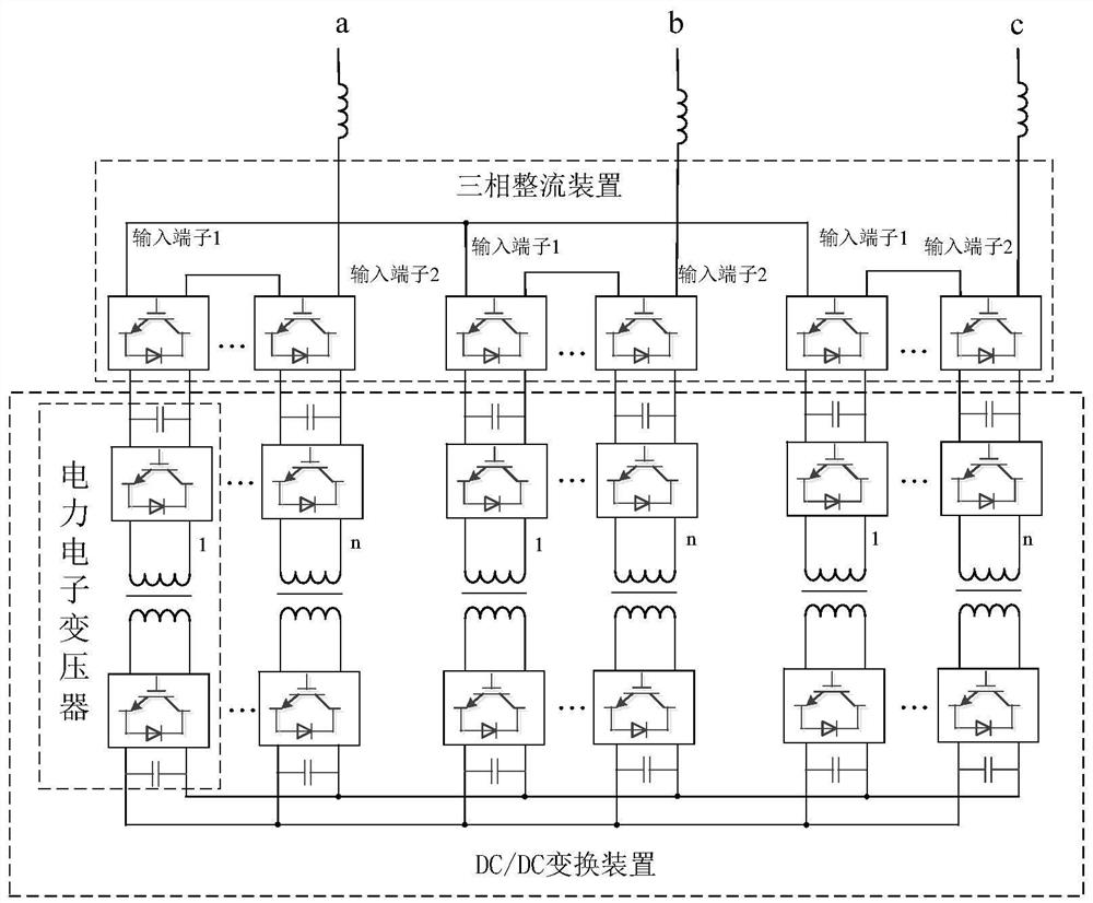 In-phase power supply system based on three-phase AC/DC type power electronic transformer