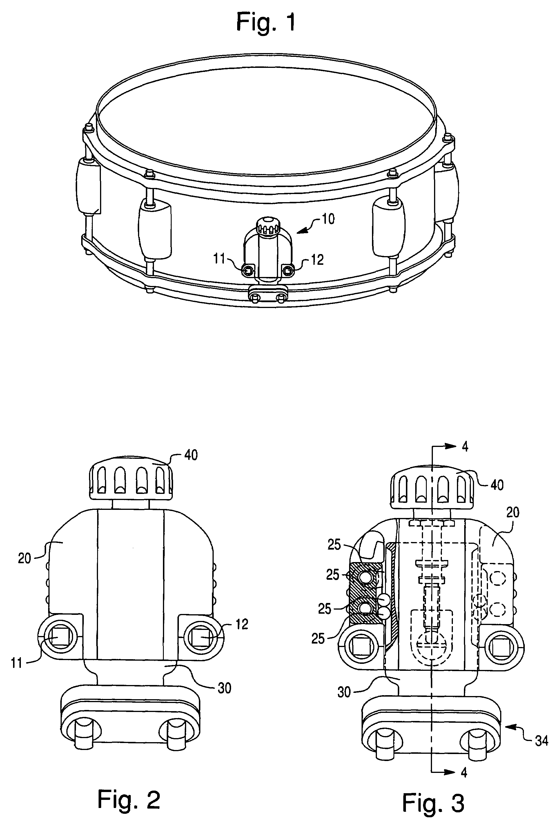 Snare tensioner for a snare drum