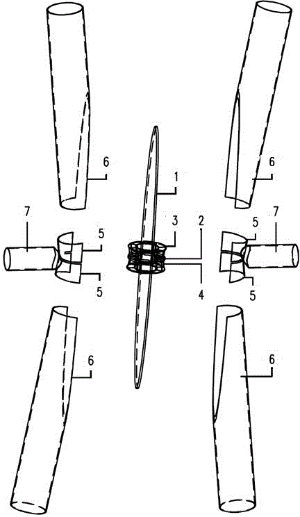 Small angle crossing concrete-filled steel tube column internal stiffening tubular joint and making method thereof