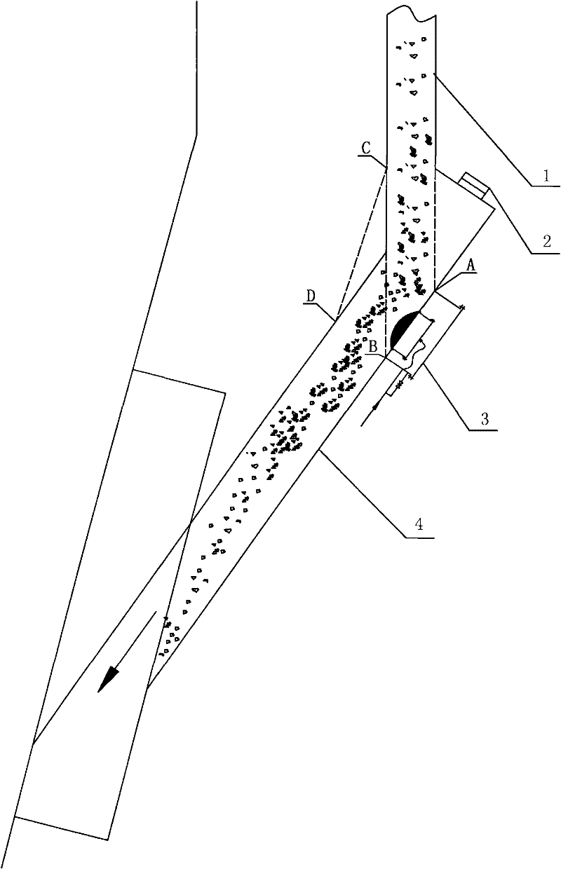 Anti-blocking device for coal falling region of coal-fired boiler