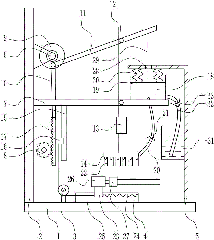 Efficient iron pipe paint-spraying device for hardware