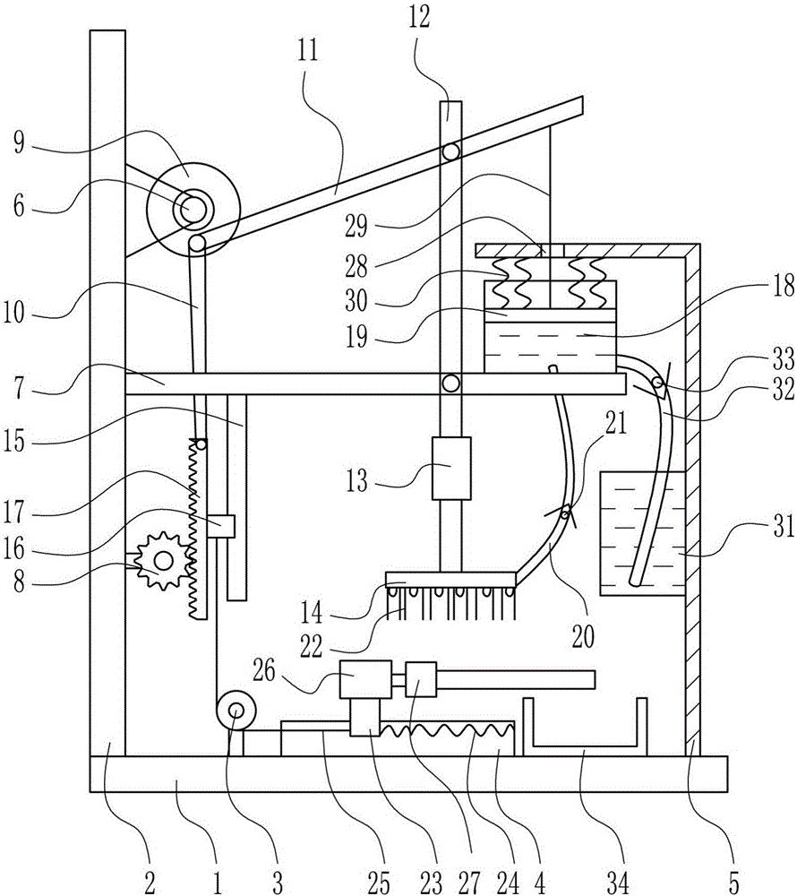 Efficient iron pipe paint-spraying device for hardware