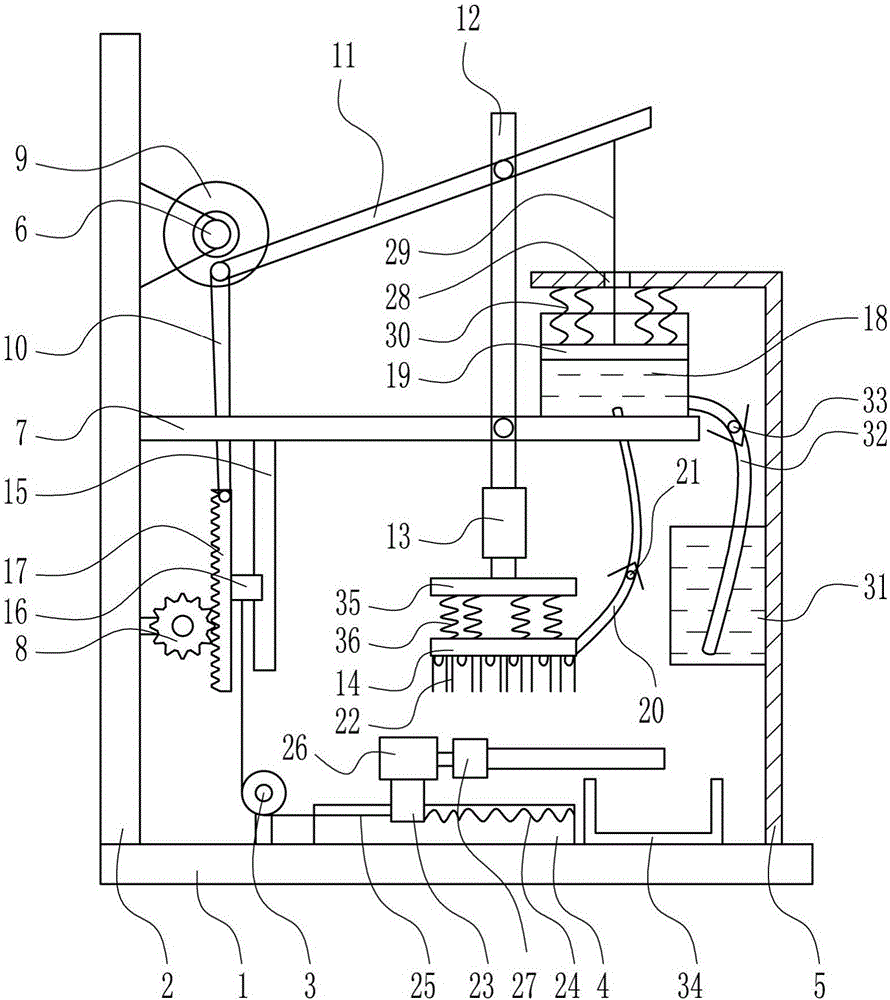 Efficient iron pipe paint-spraying device for hardware