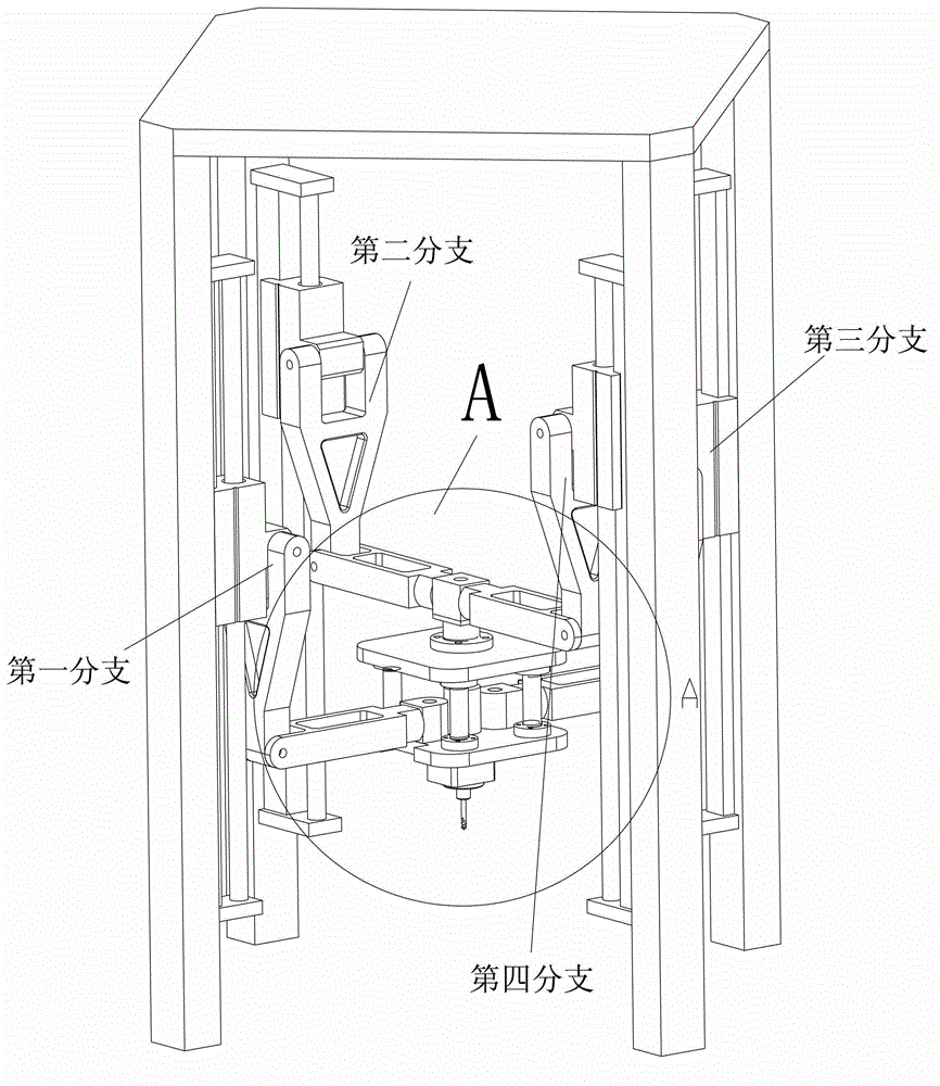 Redundant drive three-freedom-degree parallel mechanism with double motion platforms