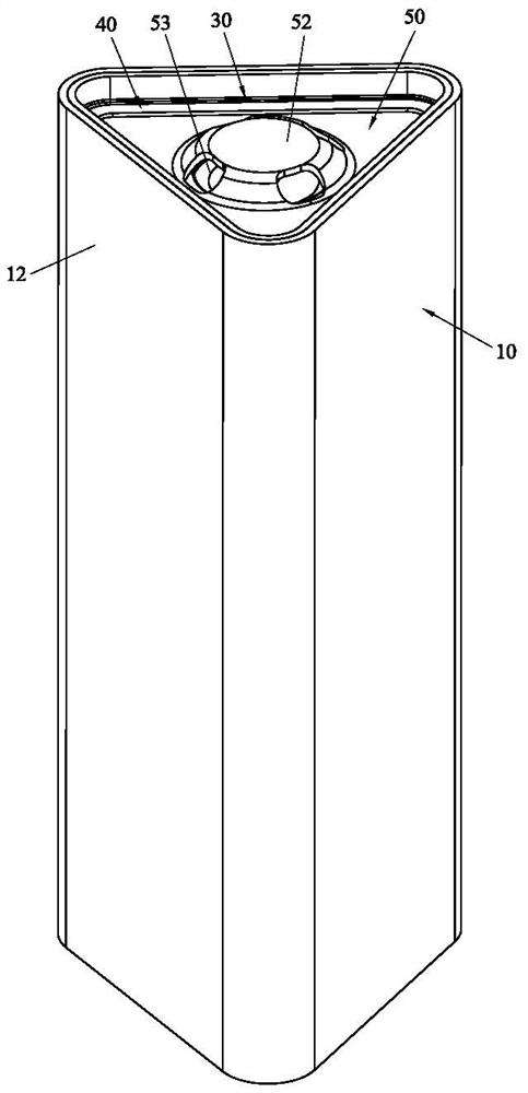 Triangular new energy power battery structure and manufacturing method thereof