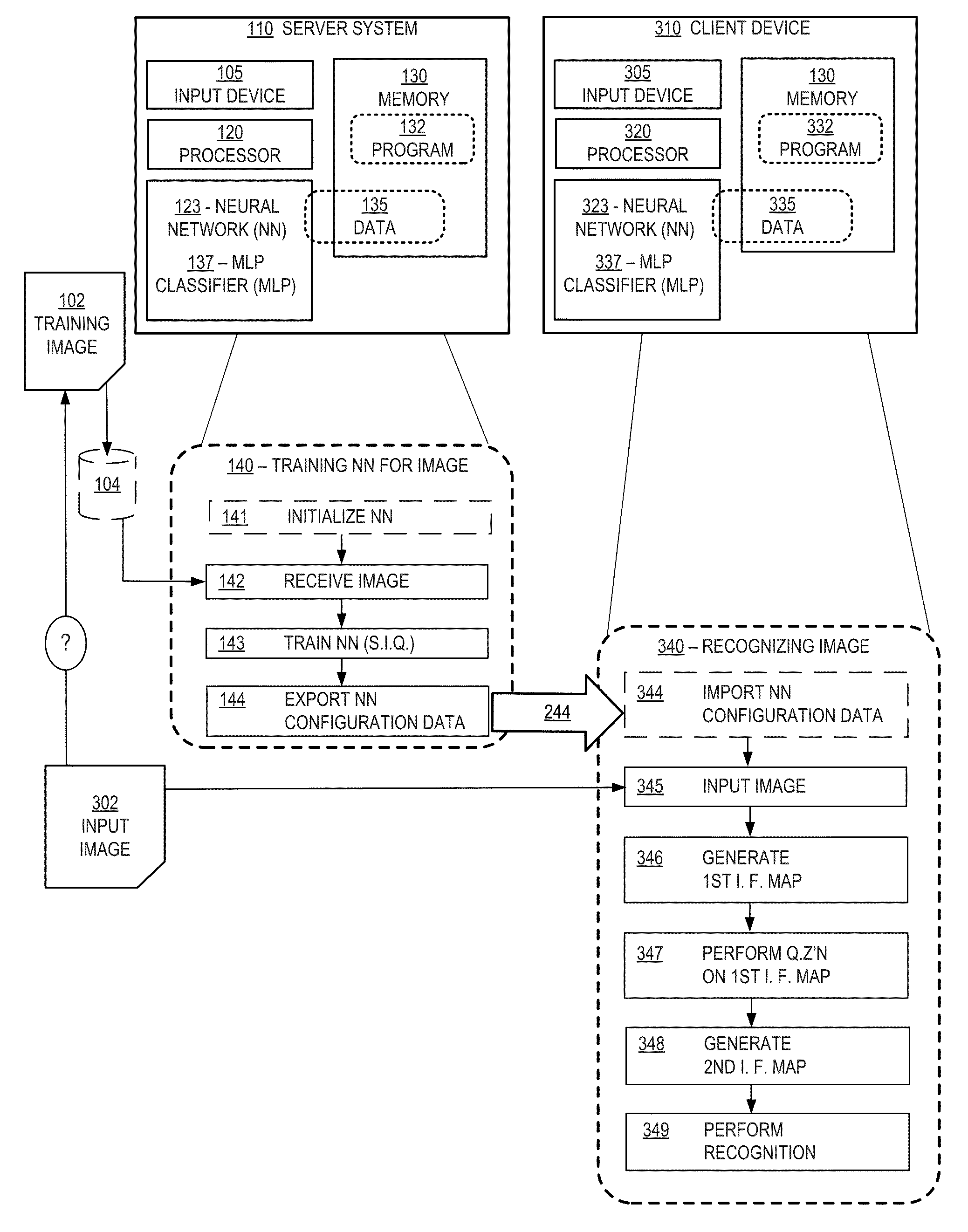 Object recognition with reduced neural network weight precision